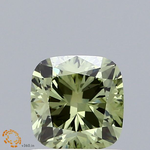 1.07 Carat Cushion Shaped, Ideal Cut, FANCY INTENSE GREEN Color, VS1 Clarity, IGI Certified Lab Grown Diamond