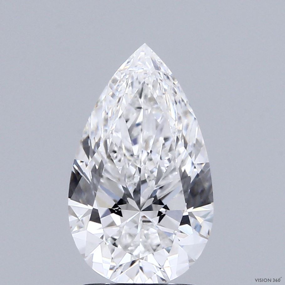 2.31 Carat Pear Shaped, Excellent Cut, E Color, VVS2 Clarity, IGI Certified Lab Grown Diamond