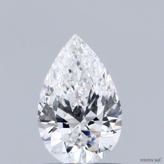 0.33 Carat Pear Shaped, Ideal Cut, D Color, VVS2 Clarity, IGI Certified Lab Grown Diamond