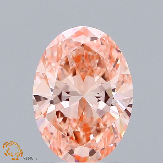 1.05 Carat Oval Shaped, Ideal Cut, FANCY VIVID PINK Color, VS1 Clarity, IGI Certified Lab Grown Diamond