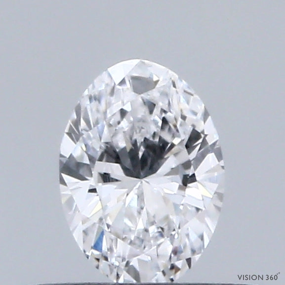 0.34 Carat Oval Shaped, Ideal Cut, D Color, VVS2 Clarity, IGI Certified Lab Grown Diamond