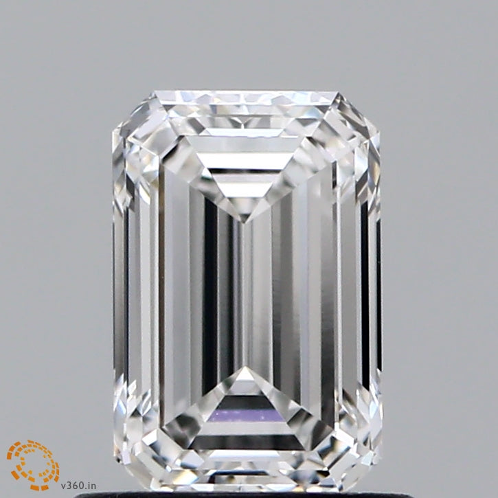 1.03 Carat Emerald Shaped, Ideal Cut, E Color, VVS1 Clarity, IGI Certified Lab Grown Diamond