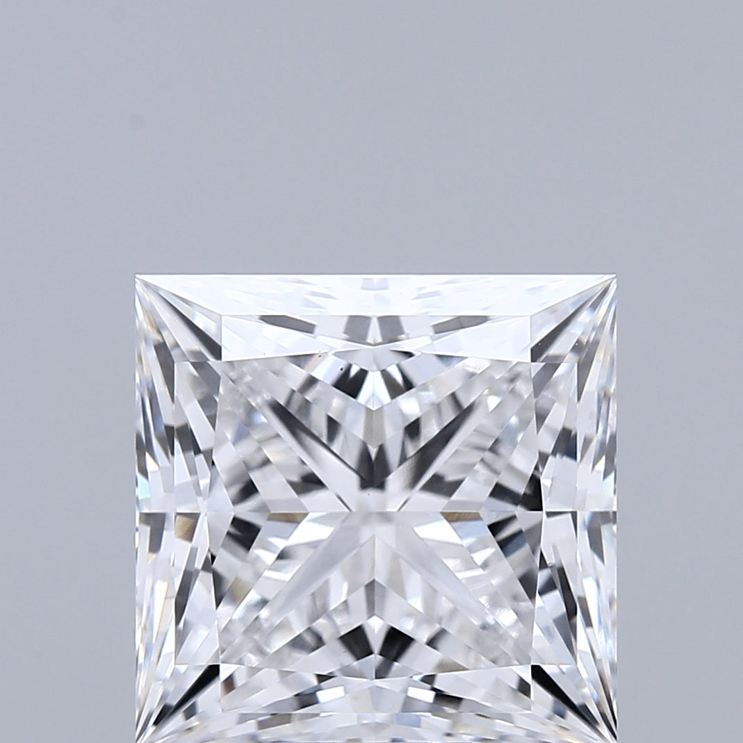 4.01 Carat Princess Shaped, Ideal Cut, E Color, VS1 Clarity, IGI Certified Lab Grown Diamond