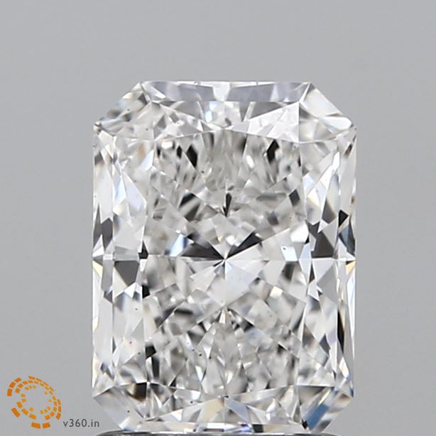 1.45 Carat Radiant Shaped, Ideal Cut, F Color, VS2 Clarity, IGI Certified Lab Grown Diamond