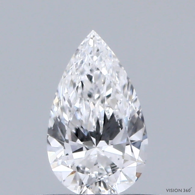 0.34 Carat Pear Shaped, Excellent Cut, D Color, VVS2 Clarity, IGI Certified Lab Grown Diamond
