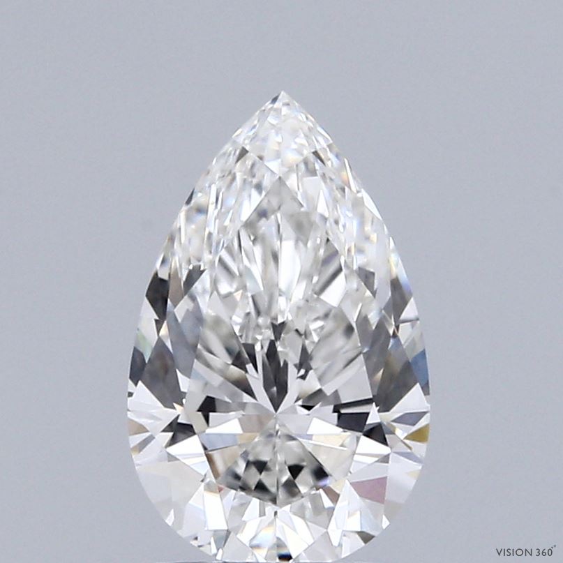 1.76 Carat Pear Shaped, Excellent Cut, F Color, VVS1 Clarity, IGI Certified Lab Grown Diamond