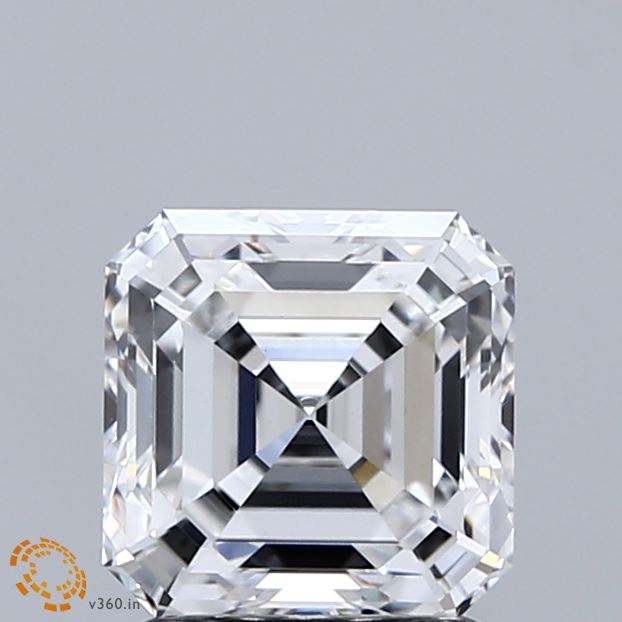 1.86 Carat Asscher Shaped, Ideal Cut, E Color, VVS2 Clarity, IGI Certified Lab Grown Diamond