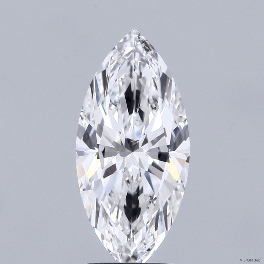 2.54 Carat Marquise Shaped, Ideal Cut, E Color, VS1 Clarity, IGI Certified Lab Grown Diamond