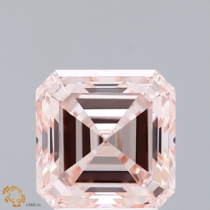 3.10 Carat Asscher Shaped, Excellent Cut, FANCY INTENSE PINK Color, VS1 Clarity, IGI Certified Lab Grown Diamond