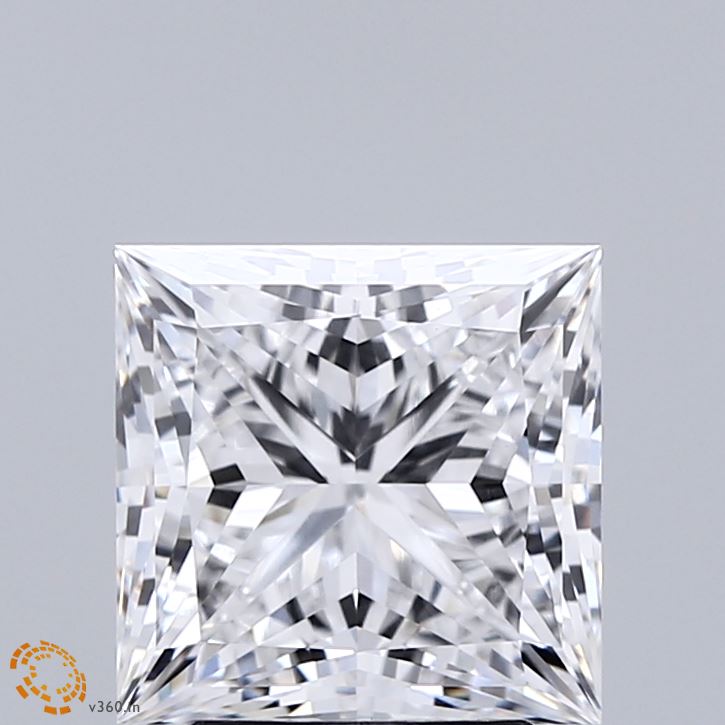 3.07 Carat Princess Shaped, Ideal Cut, D Color, VVS2 Clarity, IGI Certified Lab Grown Diamond