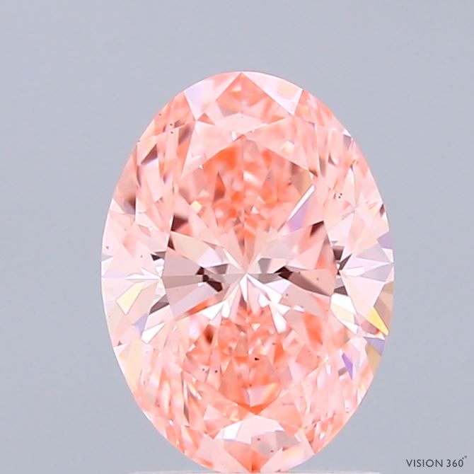 1.54 Carat Oval Shaped, Ideal Cut, FANCY VIVID PINK Color, VS1 Clarity, IGI Certified Lab Grown Diamond