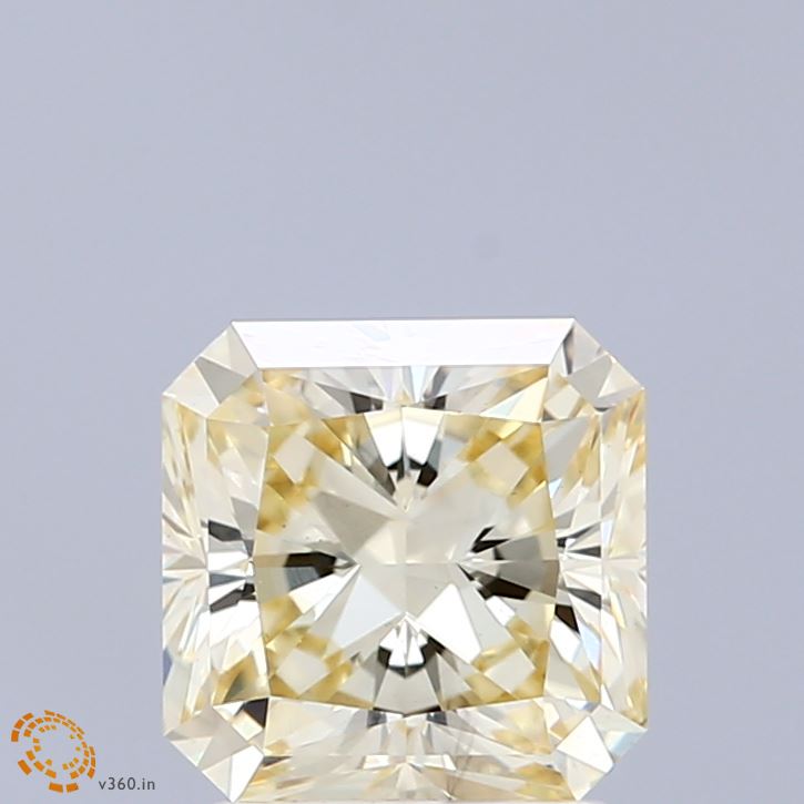 2.05 Carat Radiant Shaped, Ideal Cut, FANCY INTENSE YELLOW Color, VS2 Clarity, IGI Certified Lab Grown Diamond