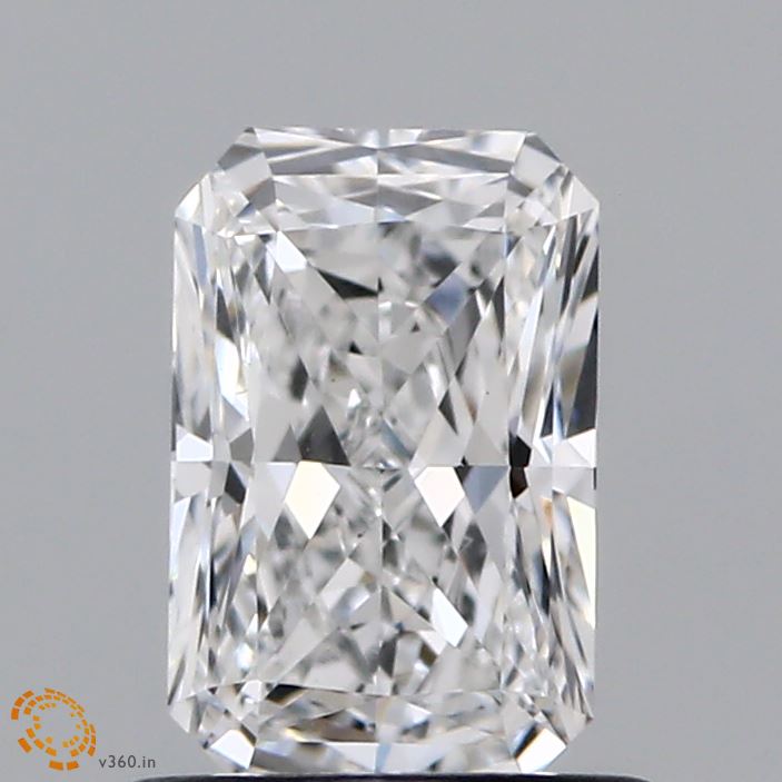 0.79 Carat Radiant Shaped, Ideal Cut, E Color, VS1 Clarity, IGI Certified Lab Grown Diamond