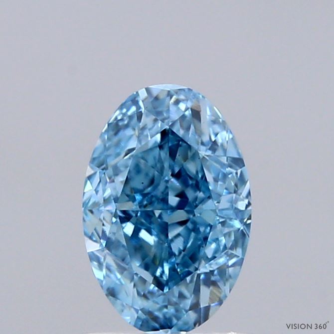 1.15 Carat Oval Shaped, Very Good Cut, FANCY VIVID BLUE Color, VS1 Clarity, IGI Certified Lab Grown Diamond