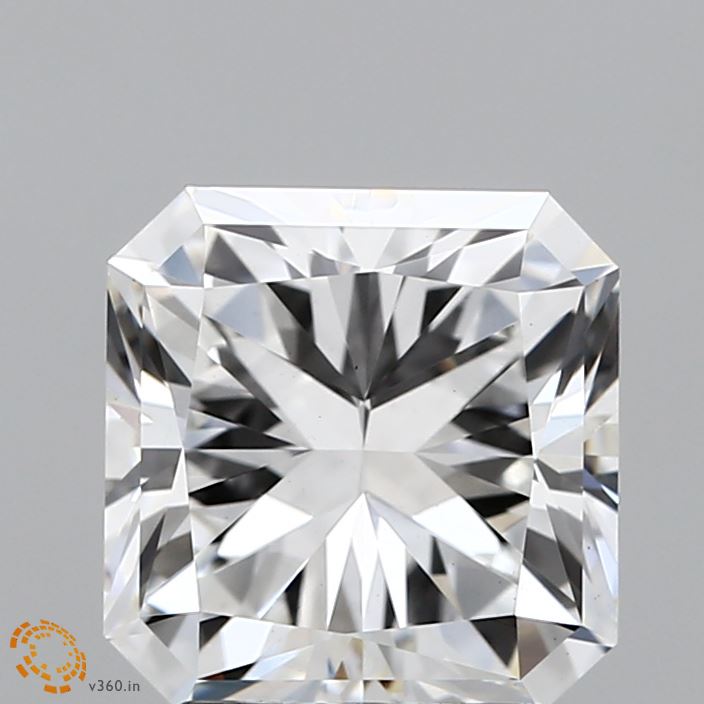 3.05 Carat Radiant Shaped, Excellent Cut, F Color, VS1 Clarity, IGI Certified Lab Grown Diamond