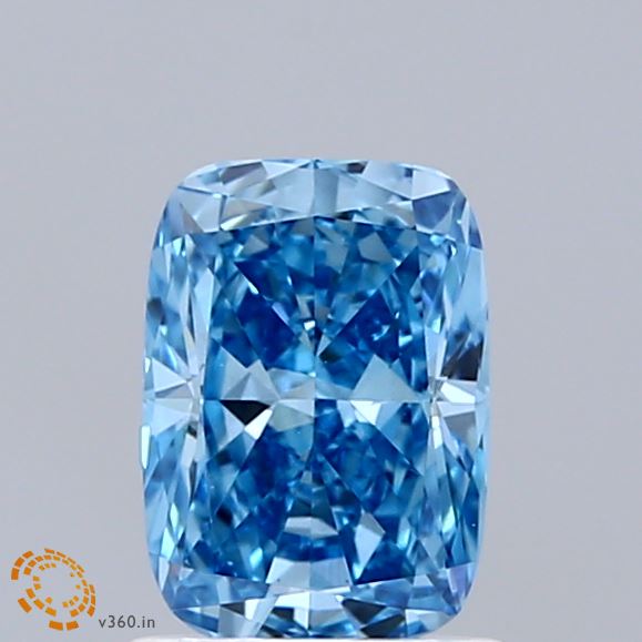 1.05 Carat Cushion Shaped, Excellent Cut, FANCY VIVID BLUE Color, VVS2 Clarity, IGI Certified Lab Grown Diamond