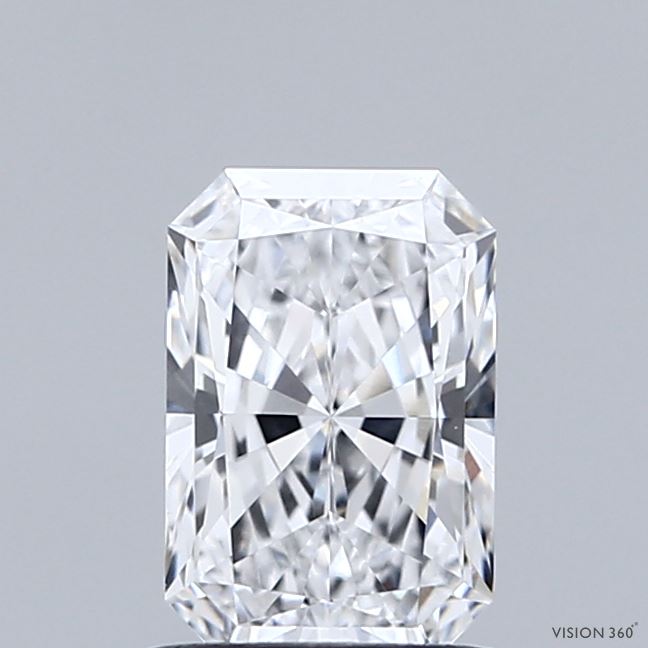 1.07 Carat Radiant Shaped, Ideal Cut, D Color, VVS1 Clarity, IGI Certified Lab Grown Diamond