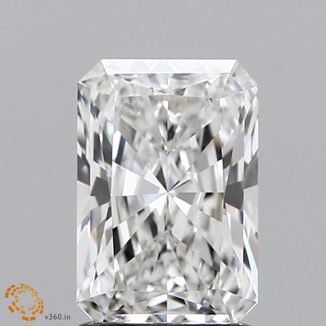 1.51 Carat Radiant Shaped, Ideal Cut, F Color, VS1 Clarity, IGI Certified Lab Grown Diamond