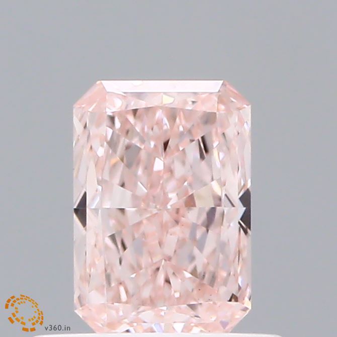 0.62 Carat Radiant Shaped, Excellent Cut, FANCY PINK Color, VS1 Clarity, IGI Certified Lab Grown Diamond