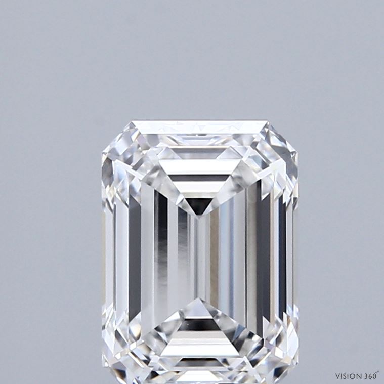 2.04 Carat Emerald Shaped, Ideal Cut, E Color, VVS2 Clarity, IGI Certified Lab Grown Diamond