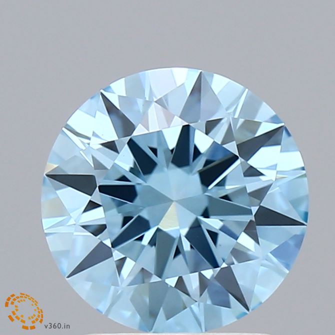 2.03 Carat Round Shaped, Excellent Cut, FANCY VIVID BLUE Color, VS1 Clarity, IGI Certified Lab Grown Diamond