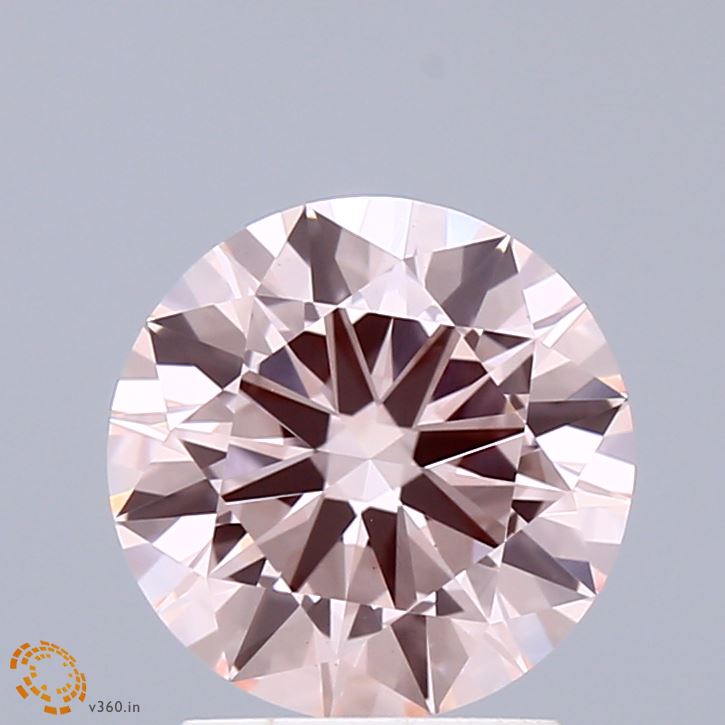 2.03 Carat Round Shaped, Excellent Cut, FANCY INTENSE PINK Color, VS1 Clarity, IGI Certified Lab Grown Diamond