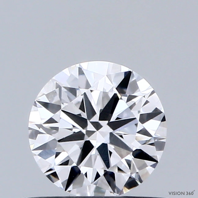 0.57 Carat Round Shaped, Ideal Cut, E Color, VVS2 Clarity, IGI Certified Lab Grown Diamond