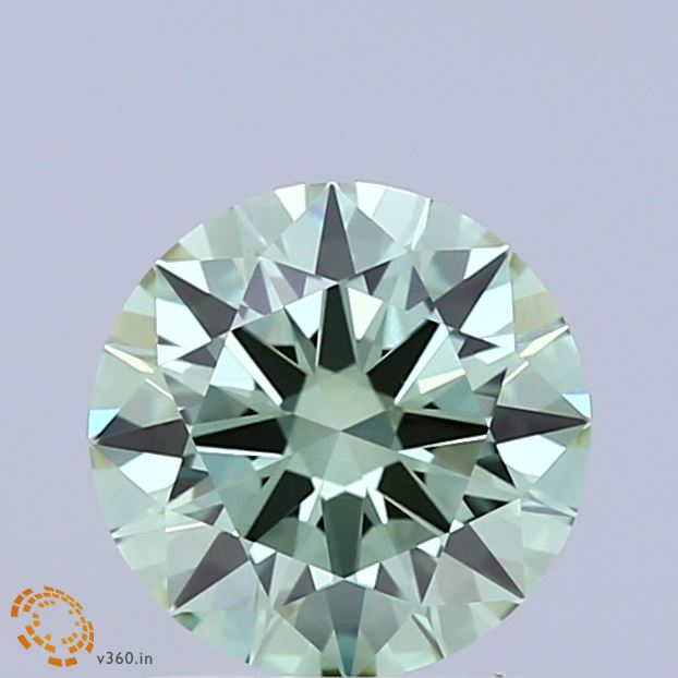 1.50 Carat Round Shaped, Excellent Cut, FANCY VIVID GREEN Color, VVS1 Clarity, IGI Certified Lab Grown Diamond