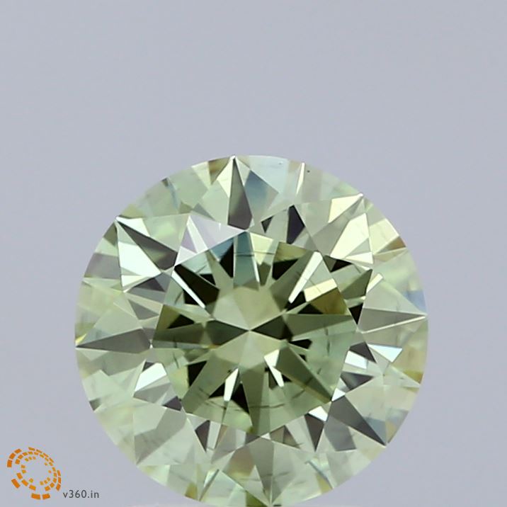 2.01 Carat Round Shaped, Ideal Cut, FANCY VIVID GREEN Color, SI1 Clarity, IGI Certified Lab Grown Diamond