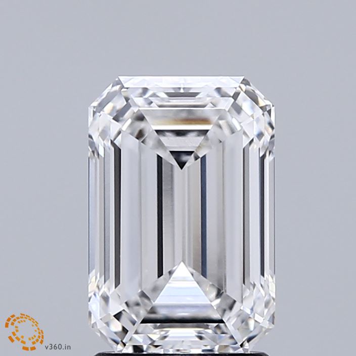 2.20 Carat Emerald Shaped, Ideal Cut, D Color, IF Clarity, IGI Certified Lab Grown Diamond