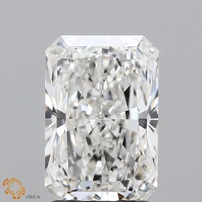 2.10 Carat Radiant Shaped, Ideal Cut, G Color, VVS2 Clarity, IGI Certified Lab Grown Diamond