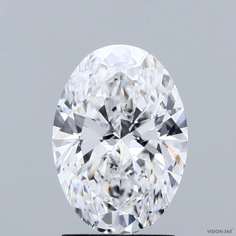 2.02 Carat Oval Shaped, Ideal Cut, D Color, VVS2 Clarity, IGI Certified Lab Grown Diamond