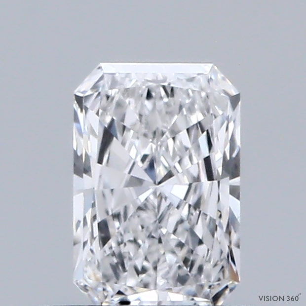 0.52 Carat Radiant Shaped, Very Good Cut, D Color, VS1 Clarity, IGI Certified Lab Grown Diamond