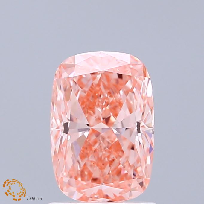 1.54 Carat Cushion Shaped, Ideal Cut, FANCY VIVID PINK Color, VS1 Clarity, IGI Certified Lab Grown Diamond