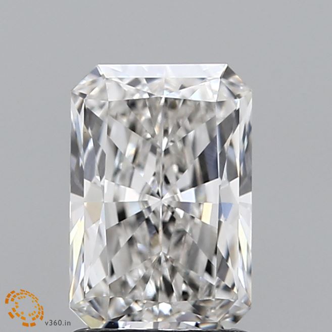 1.55 Carat Radiant Shaped, Ideal Cut, F Color, VS1 Clarity, IGI Certified Lab Grown Diamond