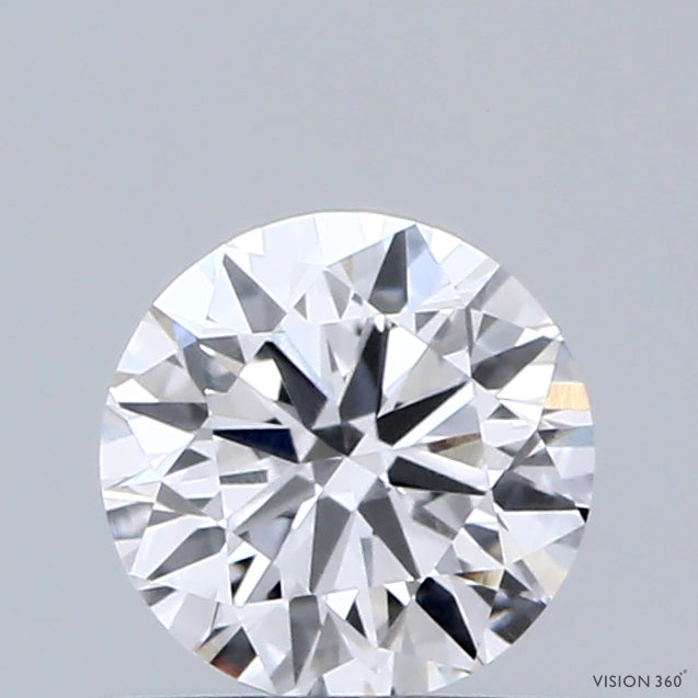 0.58 Carat Round Shaped, Ideal Cut, D Color, VVS2 Clarity, IGI Certified Lab Grown Diamond