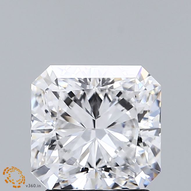 2.03 Carat Radiant Shaped, Ideal Cut, D Color, VVS2 Clarity, IGI Certified Lab Grown Diamond