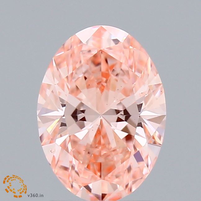 1.42 Carat Oval Shaped, Ideal Cut, FANCY VIVID PINK Color, VS1 Clarity, IGI Certified Lab Grown Diamond