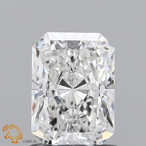 1.02 Carat Radiant Shaped, Ideal Cut, E Color, VS1 Clarity, GCAL Certified Lab Grown Diamond