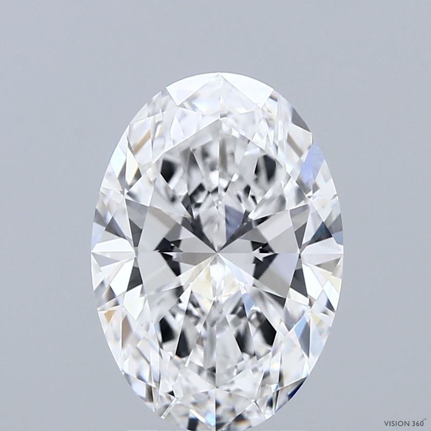 3.00 Carat Oval Shaped, Excellent Cut, D Color, VVS1 Clarity, IGI Certified Lab Grown Diamond