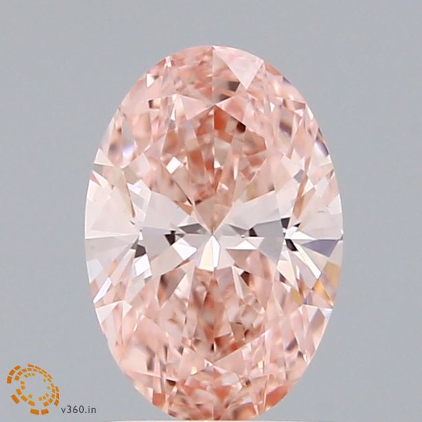 1.07 Carat Oval Shaped, Excellent Cut, FANCY INTENSE PINK Color, VS1 Clarity, IGI Certified Lab Grown Diamond