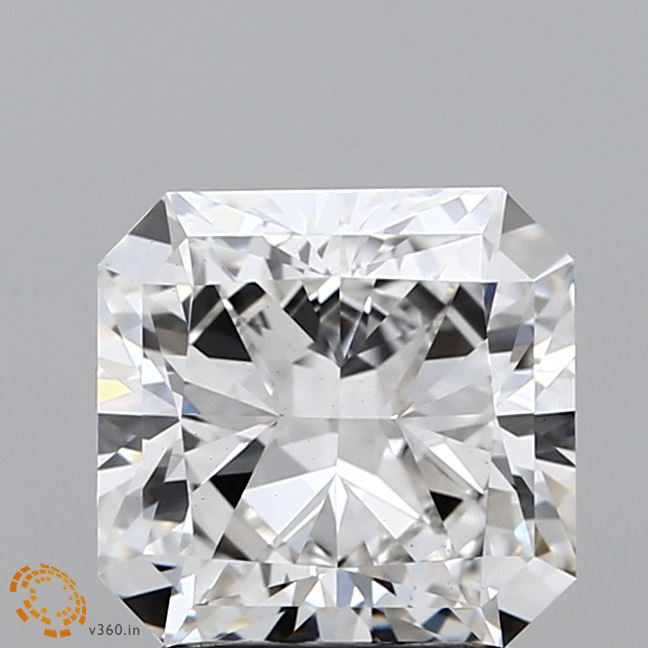 2.14 Carat Radiant Shaped, Ideal Cut, F Color, VS1 Clarity, IGI Certified Lab Grown Diamond