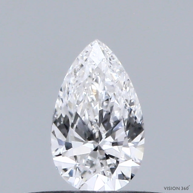 0.30 Carat Pear Shaped, Ideal Cut, D Color, VVS2 Clarity, IGI Certified Lab Grown Diamond