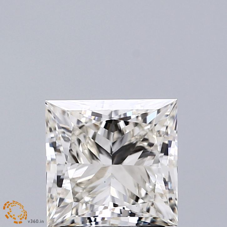 1.92 Carat Princess Shaped, Ideal Cut, FANCY VIVID PINK Color, VS1 Clarity, IGI Certified Lab Grown Diamond