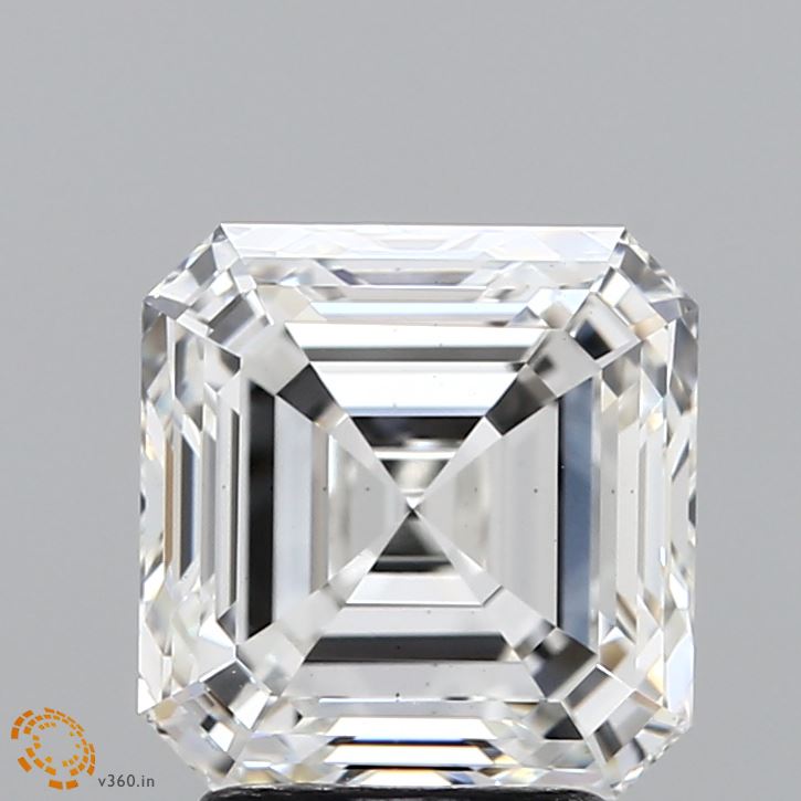 3.10 Carat Asscher Shaped, Ideal Cut, F Color, VS2 Clarity, IGI Certified Lab Grown Diamond