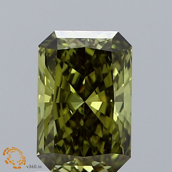1.05 Carat Radiant Shaped, Ideal Cut, FANCY VIVID GREEN Color, VS1 Clarity, IGI Certified Lab Grown Diamond
