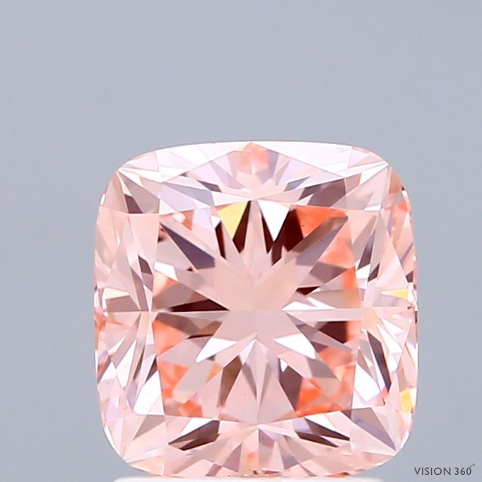 2.05 Carat Cushion Shaped, Excellent Cut, FANCY INTENSE PINK Color, VVS2 Clarity, IGI Certified Lab Grown Diamond