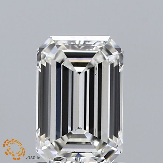 1.01 Carat Emerald Shaped, Ideal Cut, H Color, VS1 Clarity, IGI Certified Lab Grown Diamond