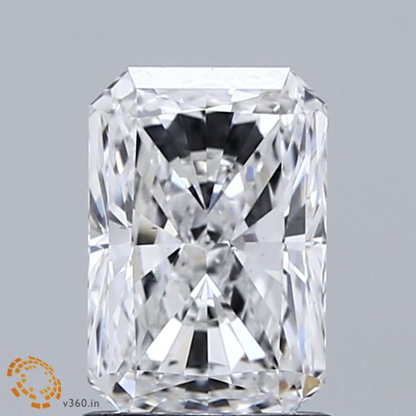 1.51 Carat Radiant Shaped, Ideal Cut, E Color, VS2 Clarity, IGI Certified Lab Grown Diamond