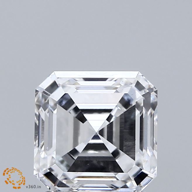 2.06 Carat Asscher Shaped, Ideal Cut, E Color, VS1 Clarity, IGI Certified Lab Grown Diamond